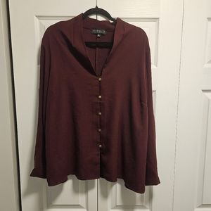 Eloquii Maroon Blouse